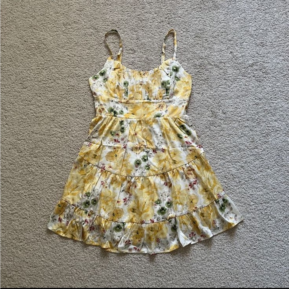 Yellow floral Australian dress